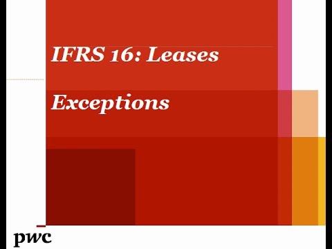 PwC's Analysing IFRS 16 Leases - 2. Exemptions