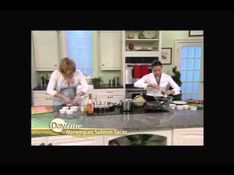 Norwegian Salmon Tacos with Spicy Slaw