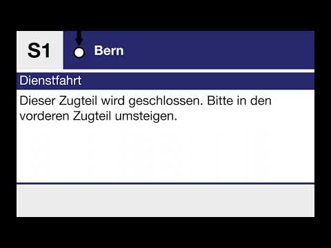 BLS Durchsagen • Dienstfahrt • Zugteil wird geschlossen (De, Fr, En)