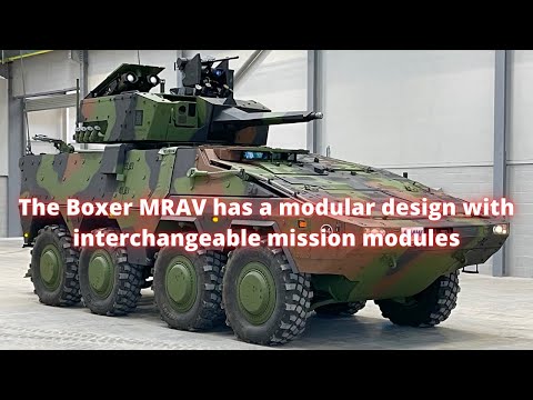 The Boxer MRAV has a modular design with interchangeable mission modules