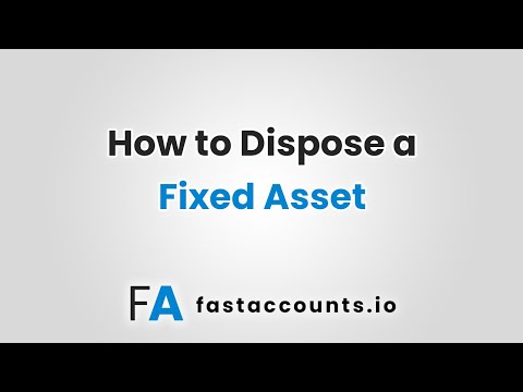 How to Dispose a fixed asset in Fast Accounts