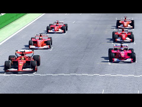 Ferrari F1 2025 vs Ferrari F1 2000-2001-2002-2003-2004-2005 - Monza