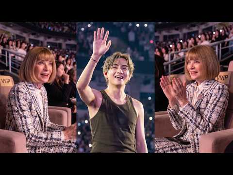 Anna Wintour's surprised reaction upon seeing Taehyung and BTS at the Baltimore concert!