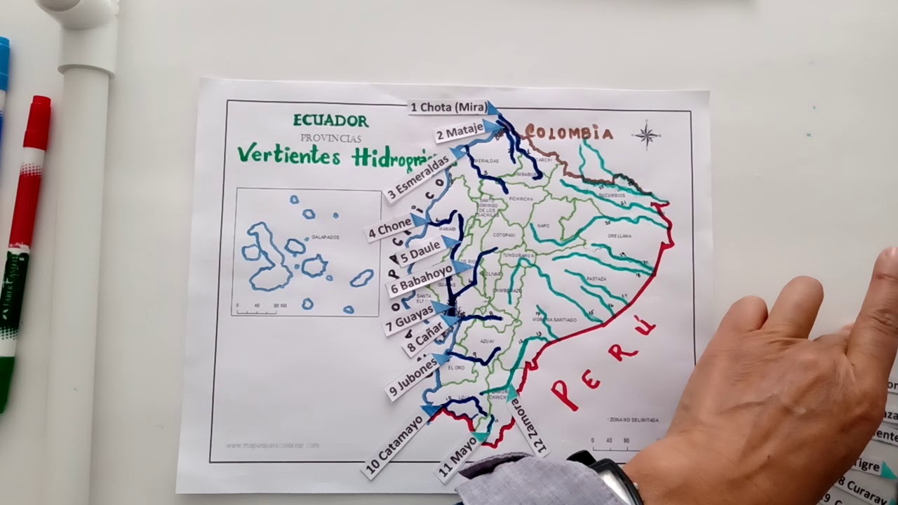 Vertientes, Cuencas Hidrográficas de Ecuador. 2021.