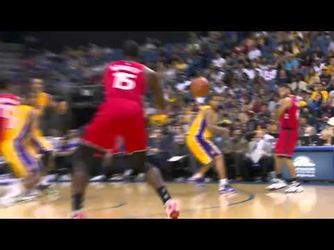 Bennett Dunks Over Upshaw Raptors@Lakers October 08 2015 2015 NBA Preseason