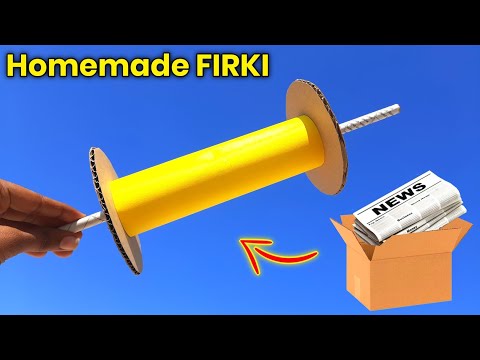 How to make Best Firki (Charkhi) from waste cardboard at home , firki kese banate he ,firki for kite