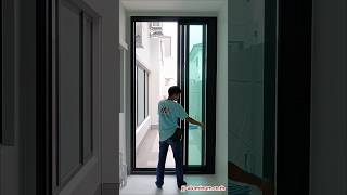 ชุดประตูบานเลื่อนแบ่งสามอิสระรวมมุ้งจีบ