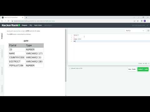 Hackerrank Sql Select By Id Sql Learning