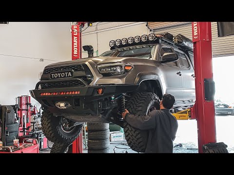Shackle Hangers & Heavy Duty Slotted Brake Rotors and Pads | Toyota Tacoma Upgrades