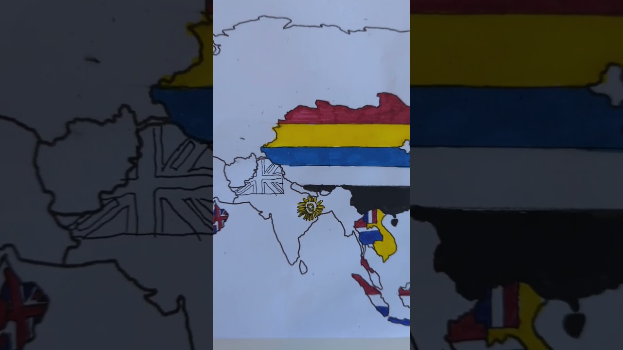 Map of Asia 1914 - The British Raj #flag #asia #1914 #history