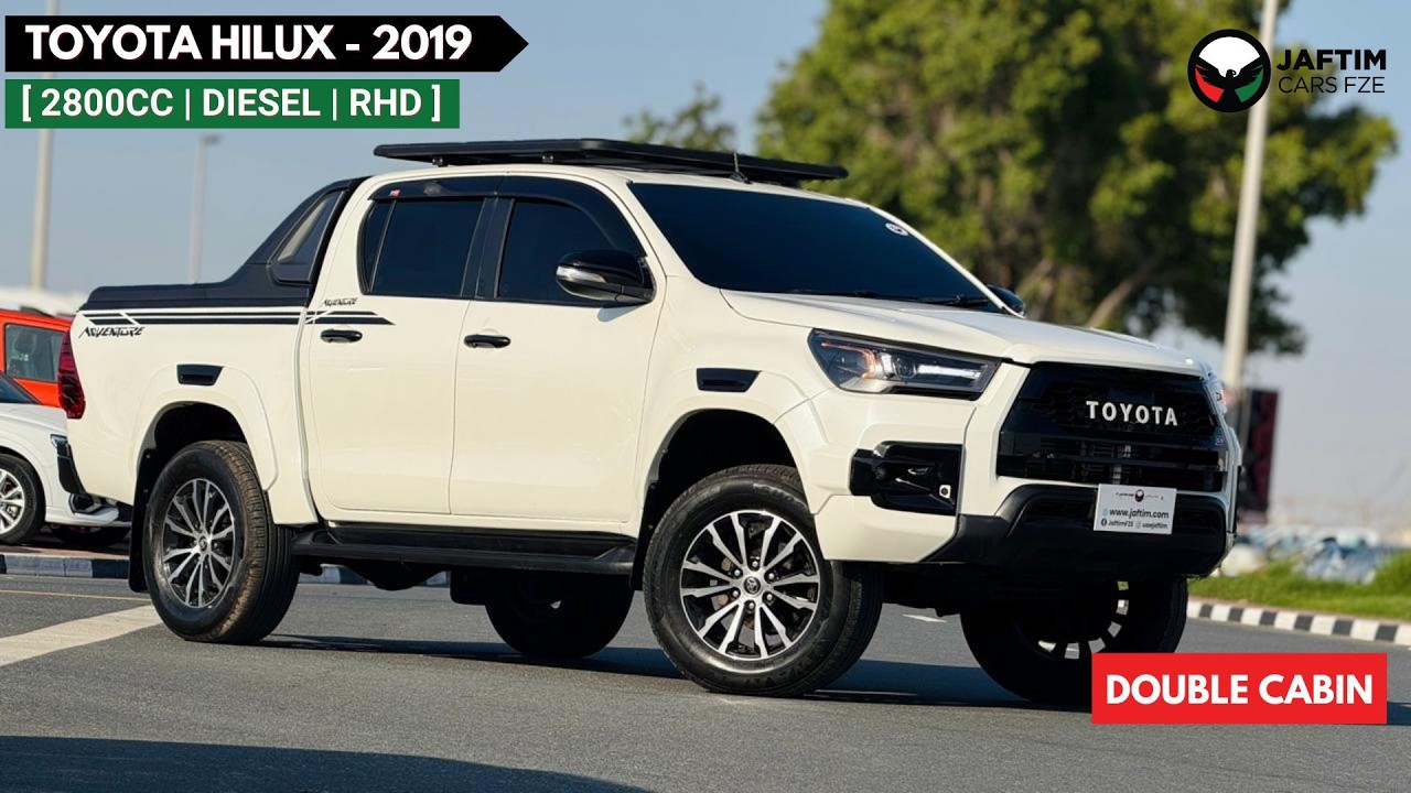 تويوتا هيلوكس 2019 | 2.8L DIESEL ENGINE | AT | RHD | ROOF RACK | SPORTS BAR | TOW HITCH | MULTIMEDIA SCREEN | PREM video