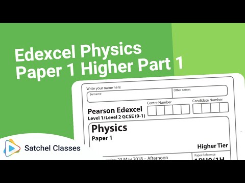 Edexcel Physics Paper 1 Higher Part 1 | Physics | Satchel Classes