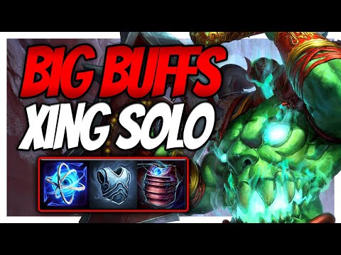 XING TIAN SOLO IS SO BACK WITH THESE BUFFS! - Smite Xing Tian solo Ranked