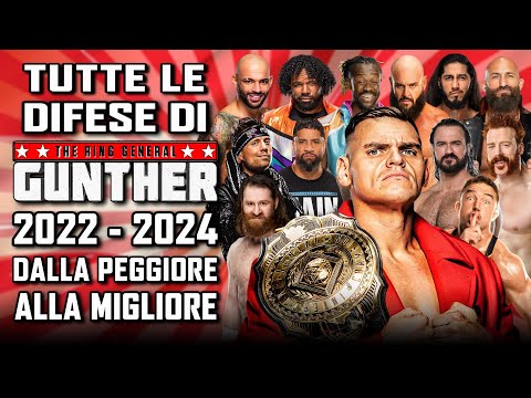 Tutte le difese di Gunther dalla PEGGIORE alla MIGLIORE (Campione Intercontinentale 2022-2024)