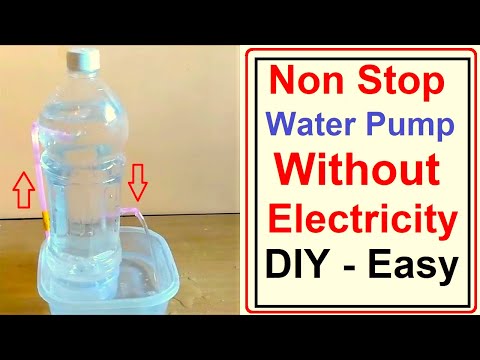 non stop water pump without electricity using waste...