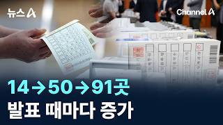 투표용지 부족 14→50→91곳…발표 때마다 증가