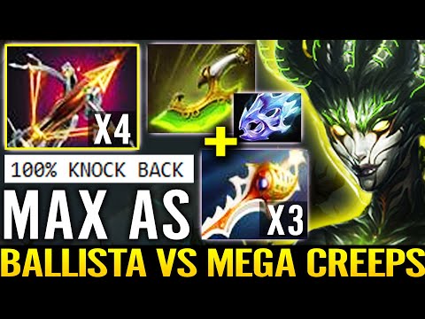 MAX AS  Ballista MEDUSA 100% OP - WTF All Knockback Can't Move Rapier Throne Defense 7.29 Dota 2 Pro