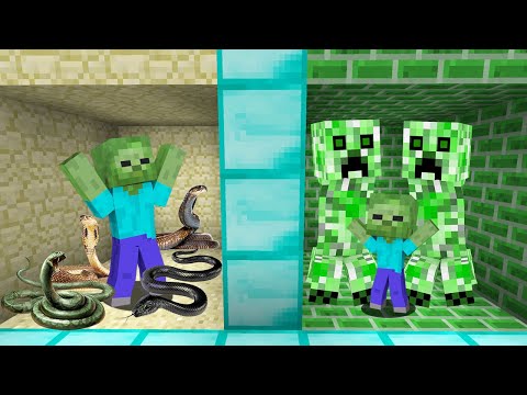 YILAN ODASI VS CREEPER ODASI 😱 - Minecraft
