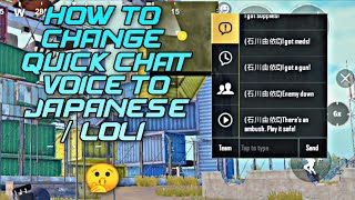 How To Change Quick Chat Voice In Pubg Mobile New Update ... - 