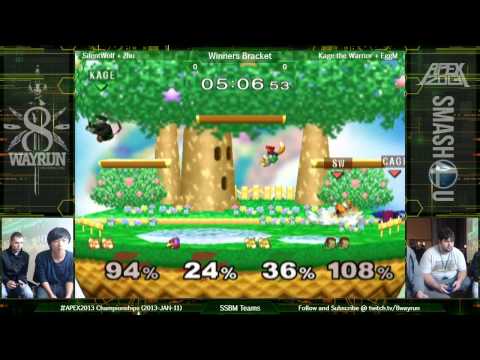 APEX 2013   SSBM Teams W3   SilentWolf + Zhu VS Kage the Warrior + EggM
