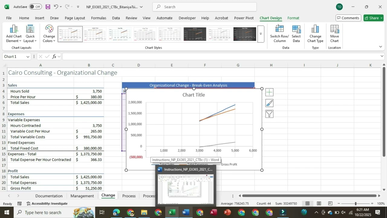 Excel module 8 Project C | NP EX365 2021 CT8c | NP Excel Module 8: SAM Critical Thinking Project 1c