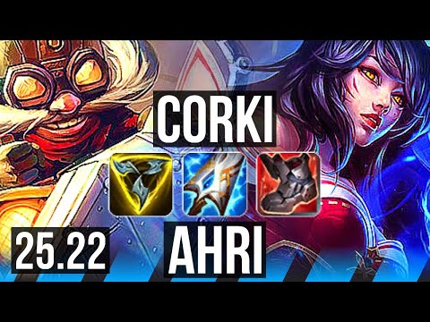 CORKI vs AHRI (MID) | 10/2/9, 45k DMG | KR Master | 25.22