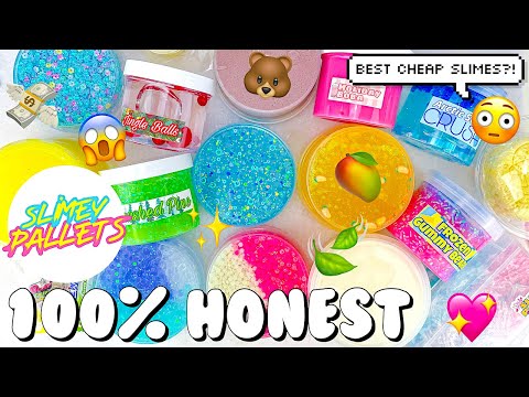 HUGE $5 SLIMES REVIEW! UNDERRATED SLIME SHOP 💖 $150 Slimey Pallets 100% Honest