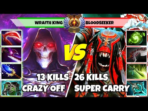 WRAITH KING (Off) vs BLOODSEEKER (Carry) - Epic Battle Of Immortal Rank Dota 2 Players - Z Dota 2