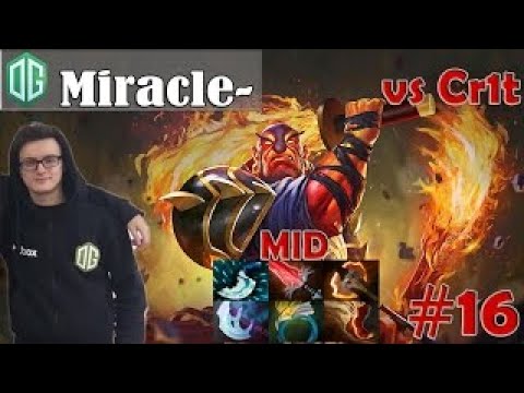 Miracle- Ember Spirit Midlane Pro Gameplay | vs Cr1t (Earth Spirit) | Dota 2 MMR #16