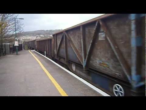 Freightliner Class 66 no: 66613 @ Bath Spa Working A Stone Train On The 14-04-2012.