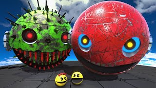 Pacman & Ms-Pacman With Robot Pacman VS Covid 19 Monster Pacman