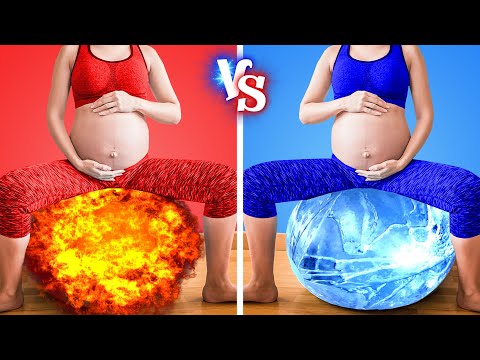 HOT vs COLD Pregnant! Girl On FIRE VS ICY Girl II Funny Pregnancy Situations by GOTCHA!