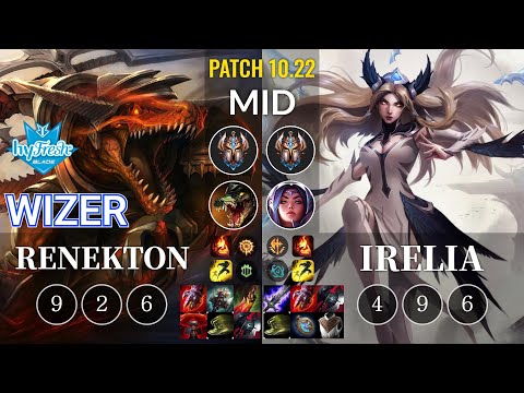 hyF Wizer Renekton vs Irelia Mid - KR Patch 10.22
