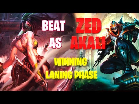 Akali VS Zed | How to beat Zed as Akali | Tips And Counters for Laning Phase
