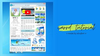 windows 7 + frutiger aero themed carrd tutorial — © luviebin