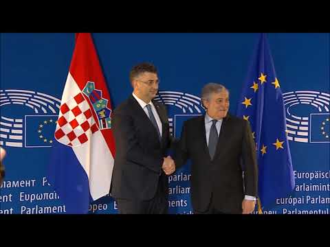 Susret predsjednika Vlade RH Plenkovića i predsjednika EP-a Tajanija (6.2.2018.)