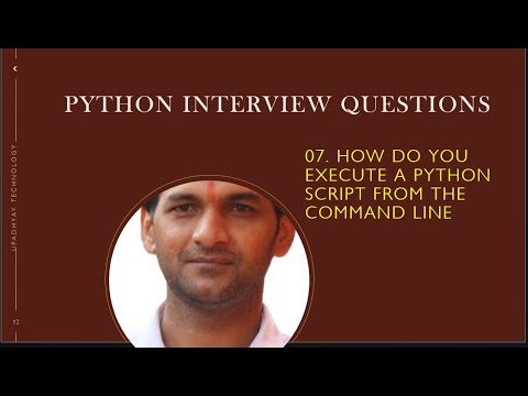 How Do You Execute A Python Script From The Command Line Python Interview Questions
