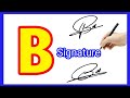 ✅ B signature style | B letter signature style | Signature style of my name
