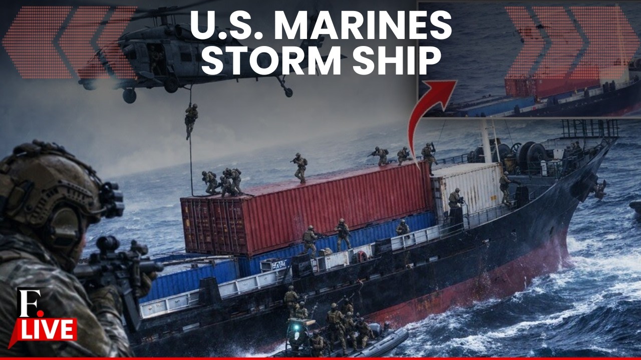 LIVE: US Marines, Choppers Storm Ship Suspected of Iran Port Violation | US Iran War