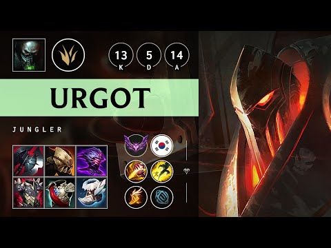 Urgot Jungle vs Lee Sin: Unstoppable - KR Master Patch 14.15