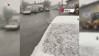 Boluda Nisan Ayında Kar Sürprizi