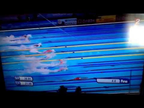 Manoudou demi-finale 50m nage libre barcelone 2013