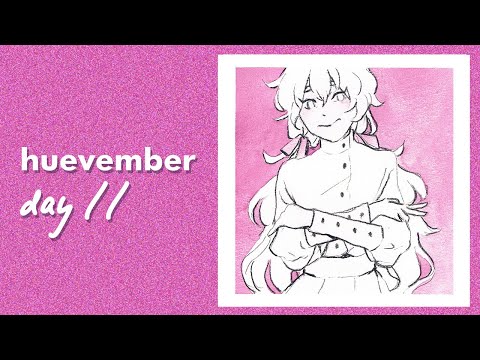 Huevember 2020 - day 11 / Q84 Charlotte / Ultramarine Pink