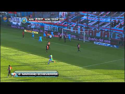 Gol de Echeverría. Arsenal 1 - Newell's 0. Fecha 17. Torneo Final 2014. FPT