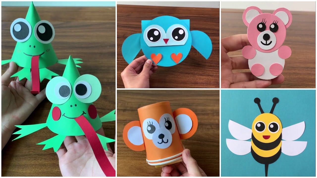 Easy Cute Animal Paper Crafts for Kids  | Super Cool Paper Craft Activities for Kids