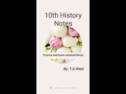 10th History Solutions
