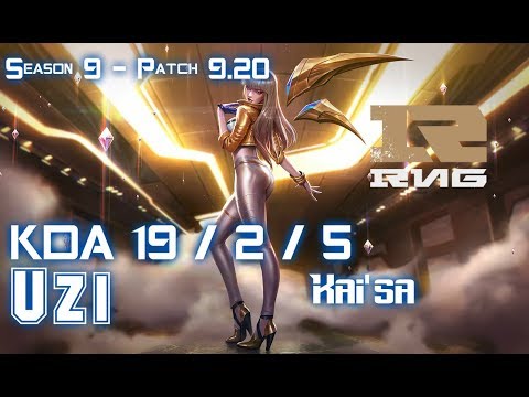 RNG Uzi KAI'SA vs CAITLYN ADC - Patch 9.20 EUW Ranked