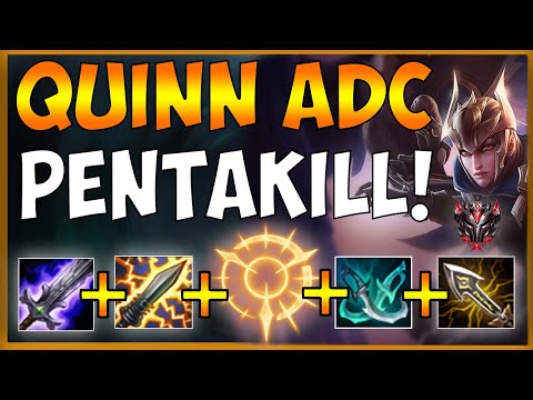 Quinn ADC 74% K/P in NA Grandmaster Elo PENTAKILL Carry - League of Legends