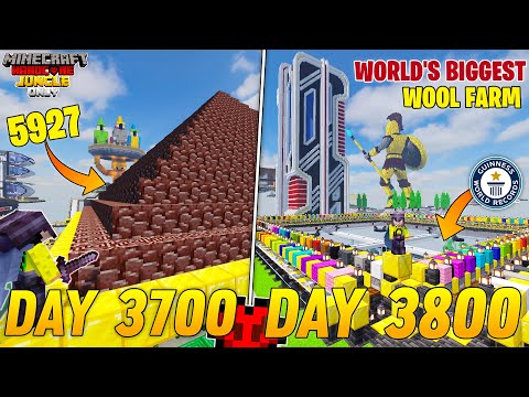 I Survived 3800 Days in Jungle Only World in Minecraft Hardcore(hindi) - Minecraft 100 days