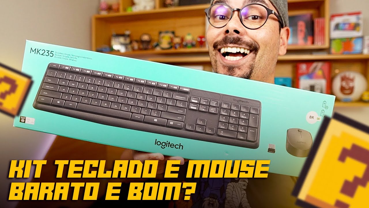 KIT TECLADO E MOUSE SEM FIO LOGITECH MK235: MUITO BARATO E BOM?